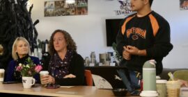 Students express concerns at the Doughnuts and Discussions panel event